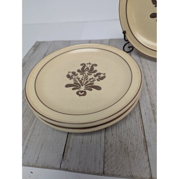 Pfaltzgraff Village Tan Set of 3 Dessert Bread Plates 7 1/4" USA - Picture 3 of 7